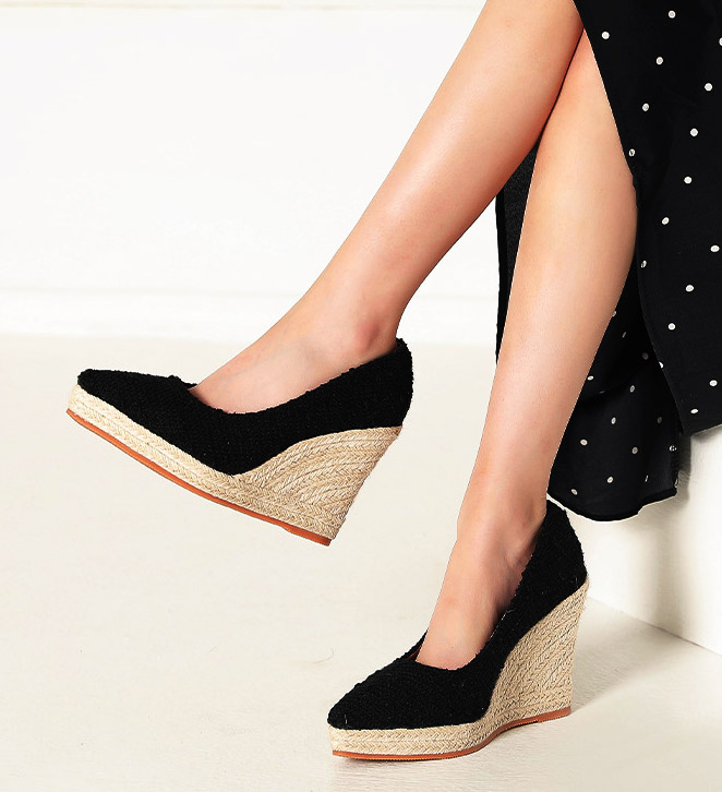 Espadrille Wedge Shoes - LIHUAMAO Luxus stil Frauen keile plattform