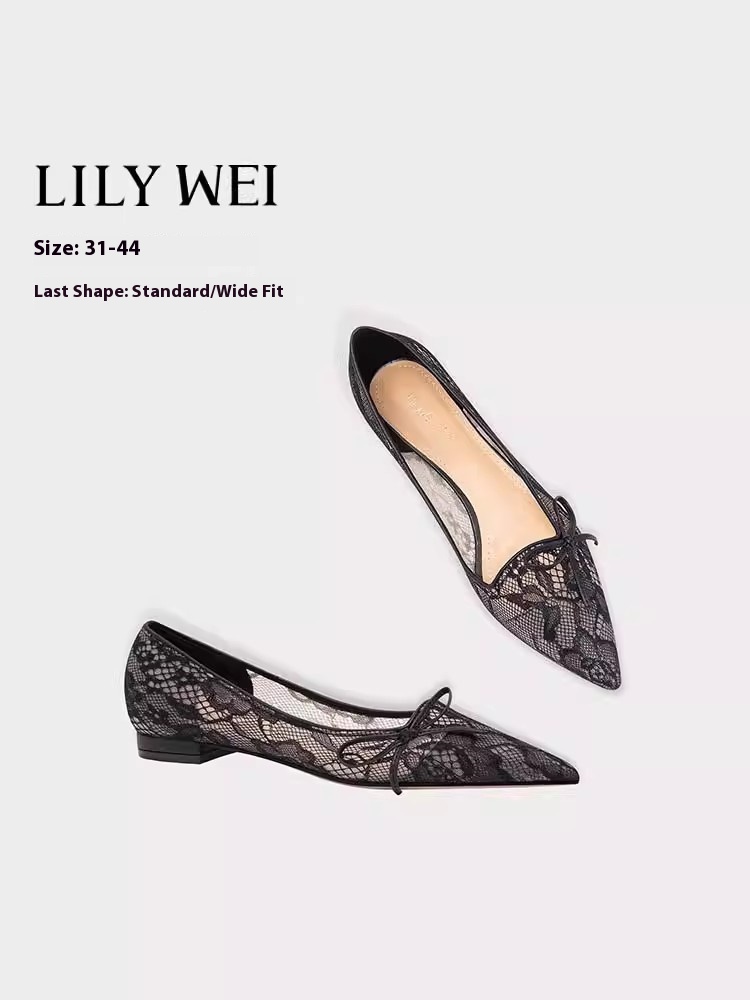 Wide Fit Heels - Flache Stiletto-Absätze Frühling und Sommer neue
