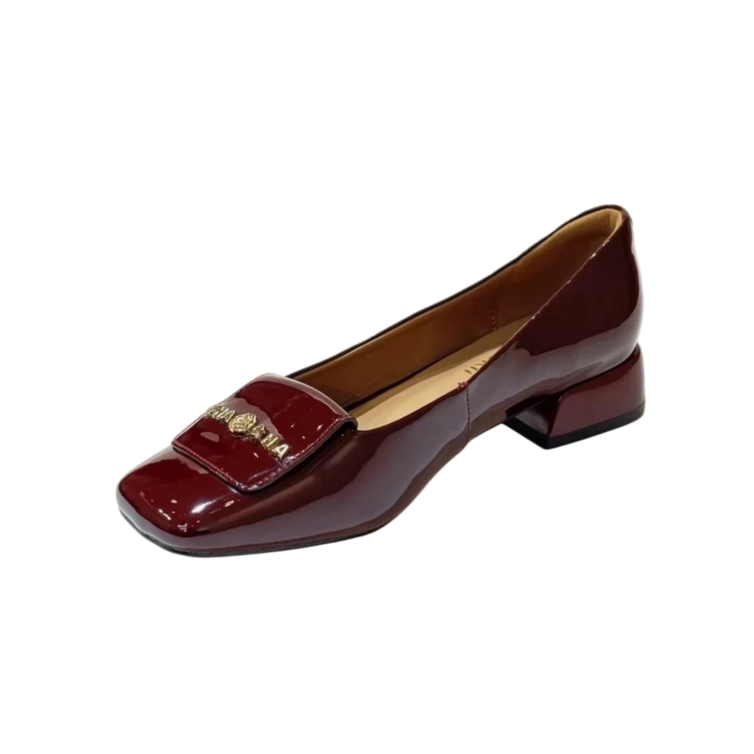 Wide Fit Heels - Damen Retro Pumps mit eckiger Spitze,
