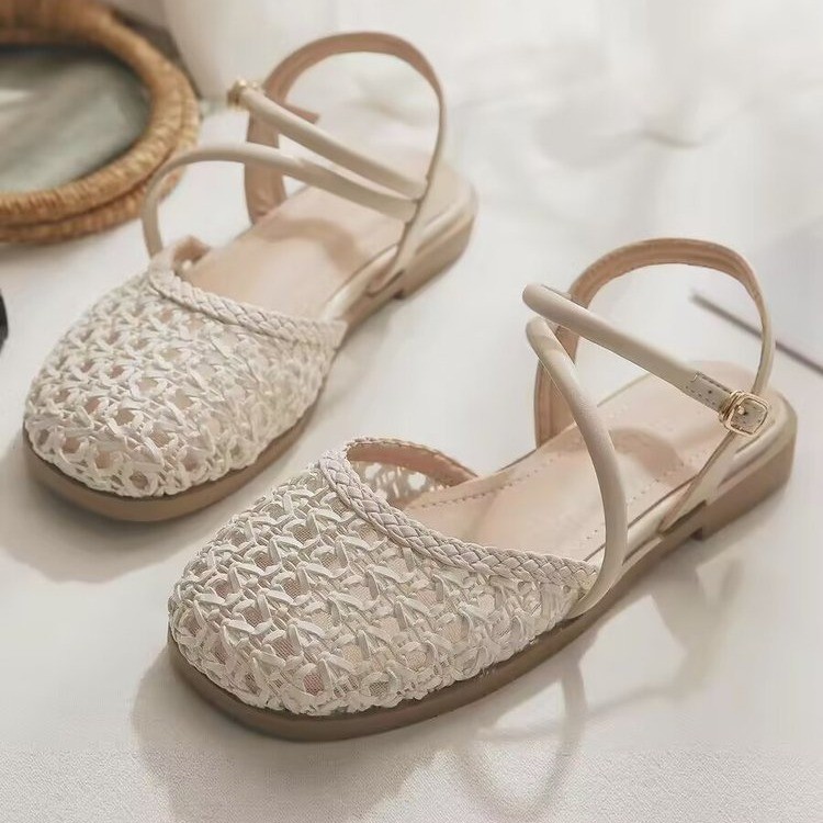 Women'S Heels - Geschlossene Sandalen im französischen Stil für