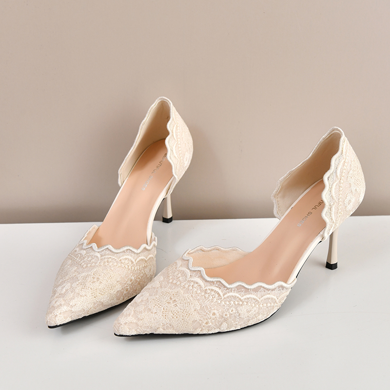 Women'S Shoes Temu - Spitze High Heels mit Spitze für