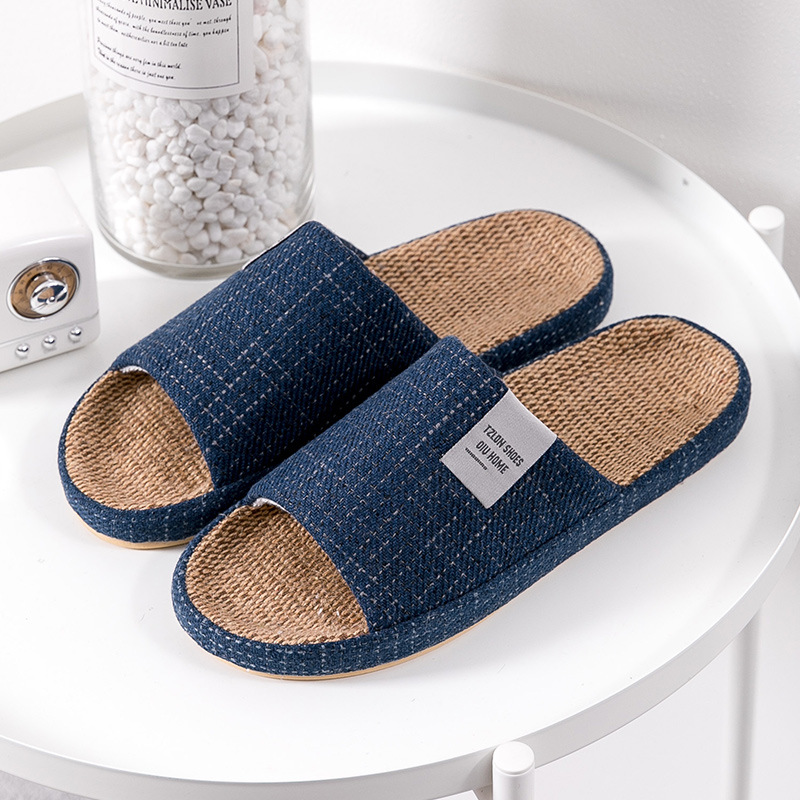 Women'S Shoes Temu - Atmungsaktive Leinen-Hausschuhe für Herren, Ganzjährig Leise