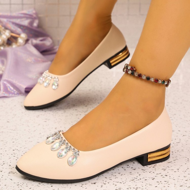 Ballet Flat Women - Damen Flache Schuhe mit Spitzer Zehenpartie,