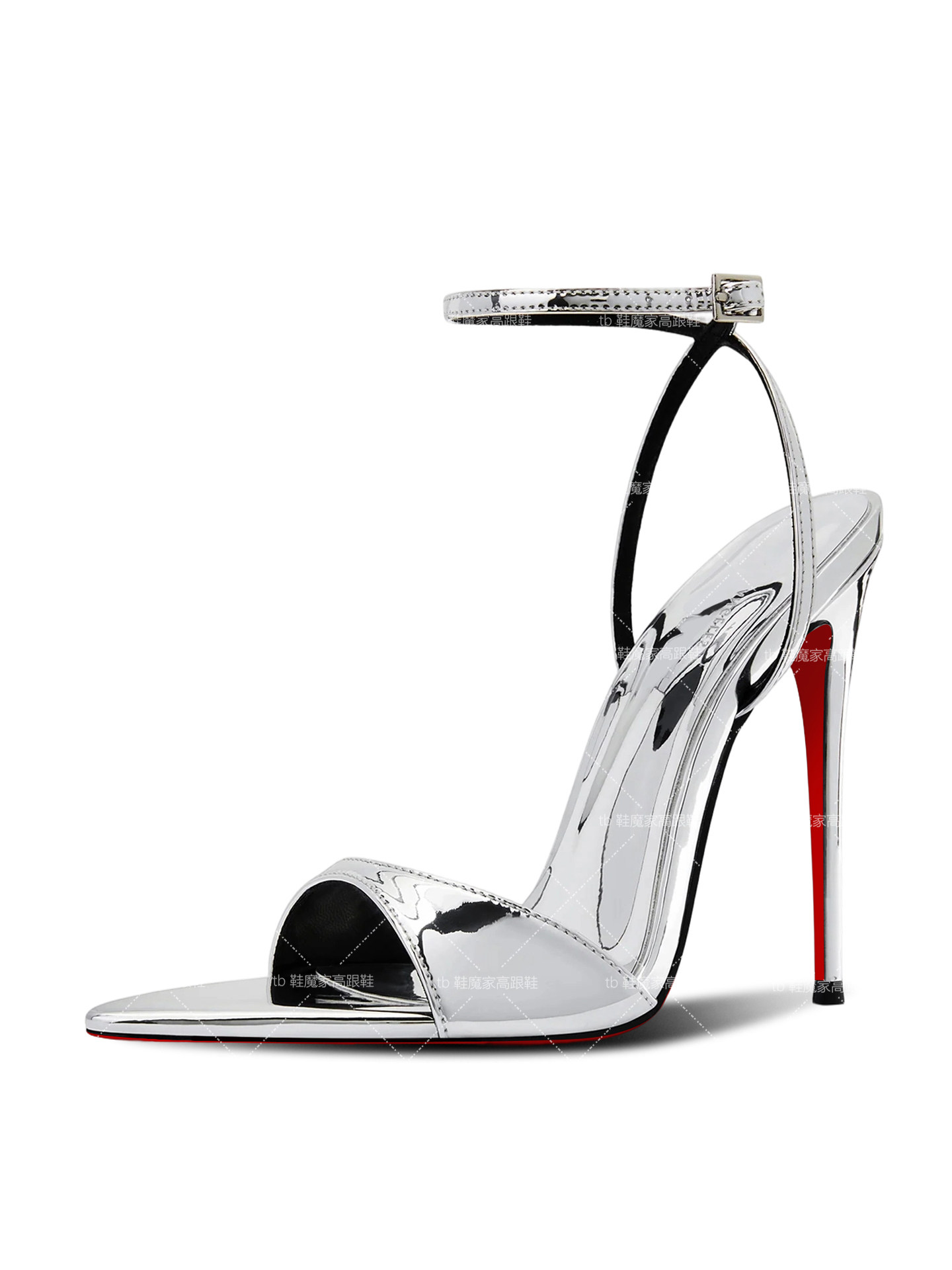 Wide Fit Heels - Neue europäische und amerikanische sexy silberne