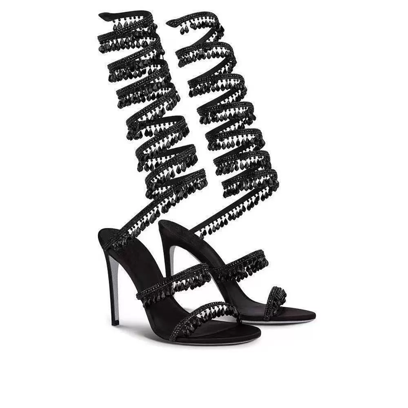 Ankle Strap Heels - Dünne hochhackige Sandalen Sommer neue schlangenförmige