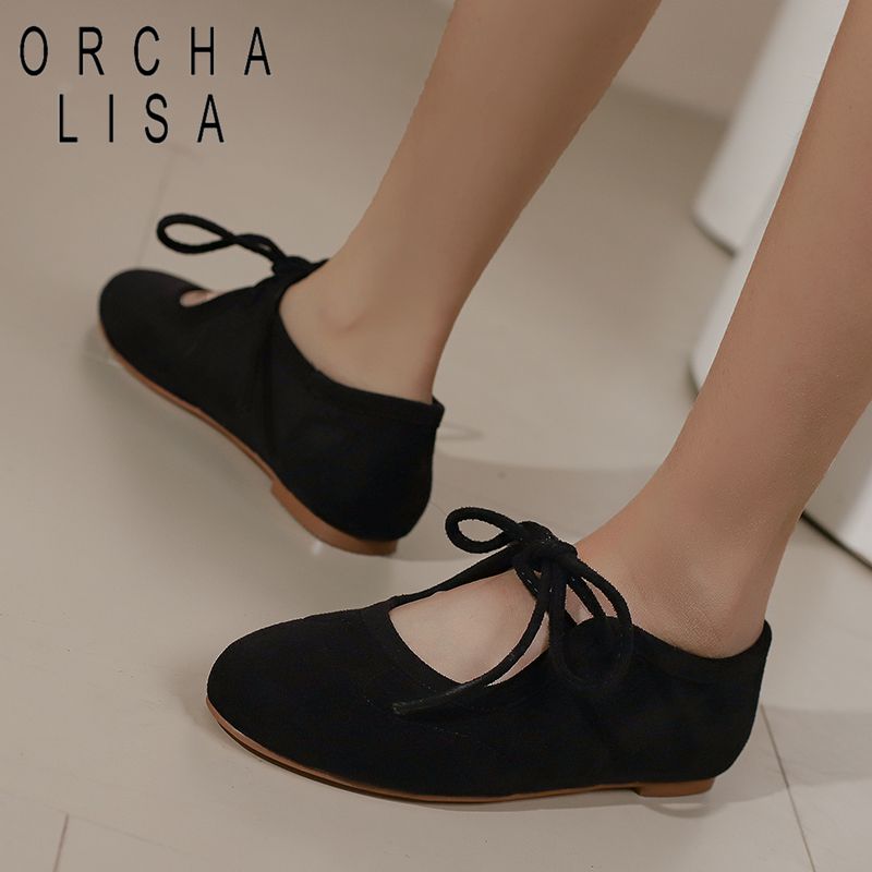 Women'S Shoes Extended Sizes - ORCHA LISA Modische Wildleder-Flachschuhe für Damen