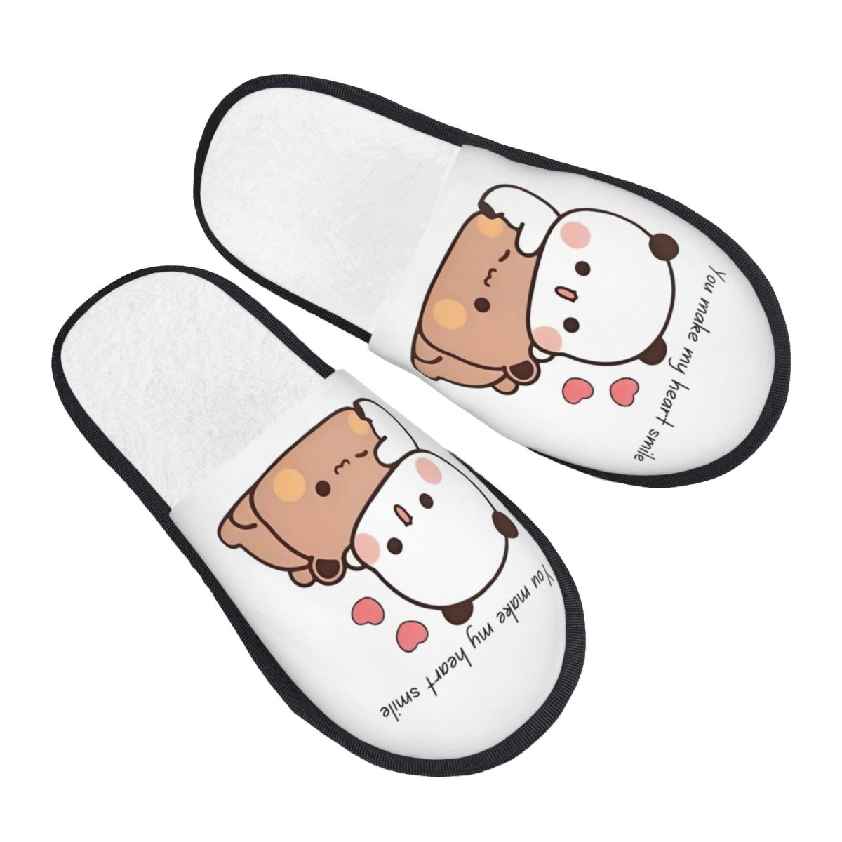 Fluffy Fur Slipper - Individuell bedruckte Peach And Gomas Bubu