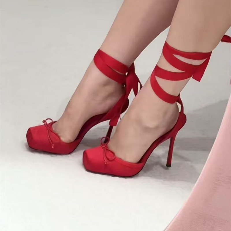 Rote High Heels, Damen-Knöchel – Ankle Strap Heels Bewertung und Preis