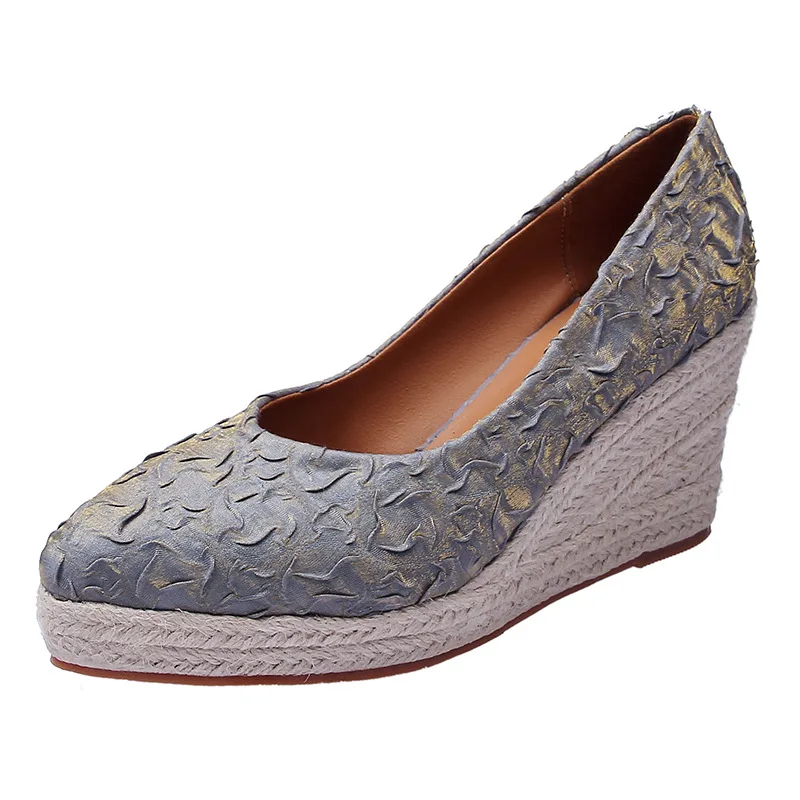 8cm Größe 34-42 Atmungsaktive  – Espadrille Wedge Shoes Bewertung und Preis