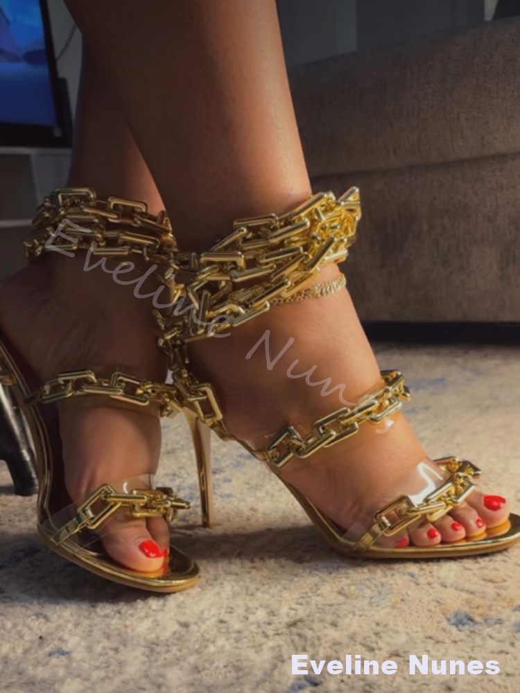 Goldkette Knöchelriemen High H – Gold Chain Sandal Bewertung und Preis