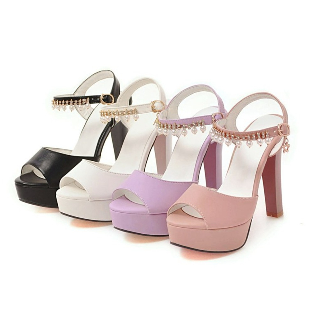 Damen Plateau-Sandalen mit Blo – Wide Fit Heels Bewertung und Preis