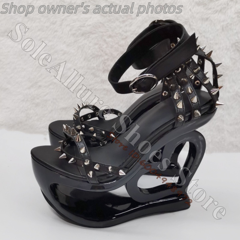 Hot Pink Spike Stud Caged Hear – Wide Fit Heels Bewertung und Preis