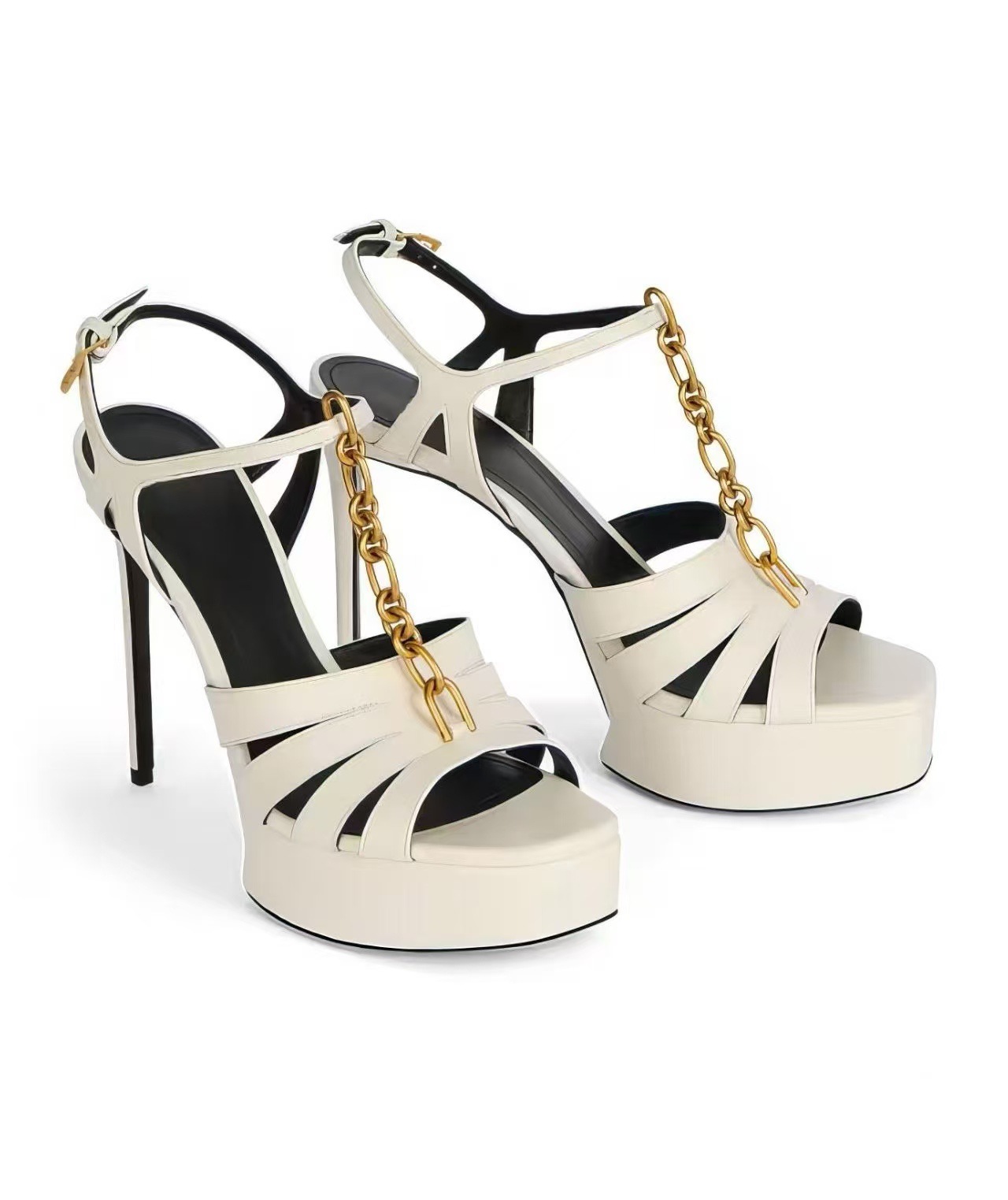 Sommerliche neue Damen-Plateau – Gold Chain Sandal Bewertung und Preis