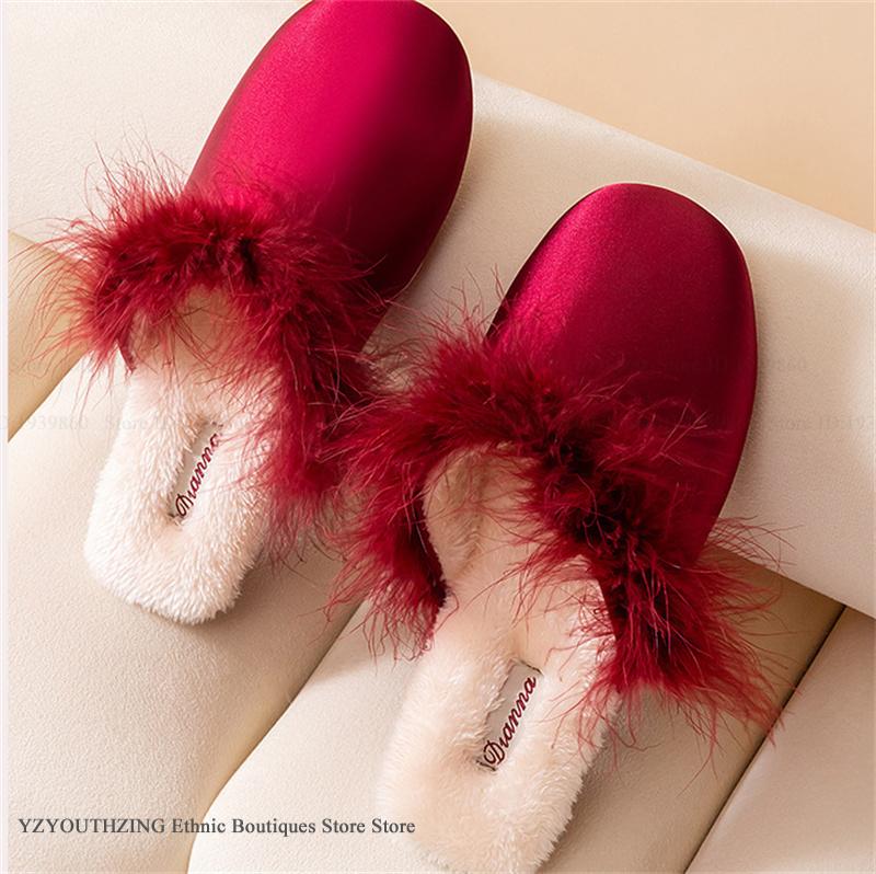 Luxuriöse Feder-Satin Flauschi – Fluffy Fur Slipper Bewertung und Preis