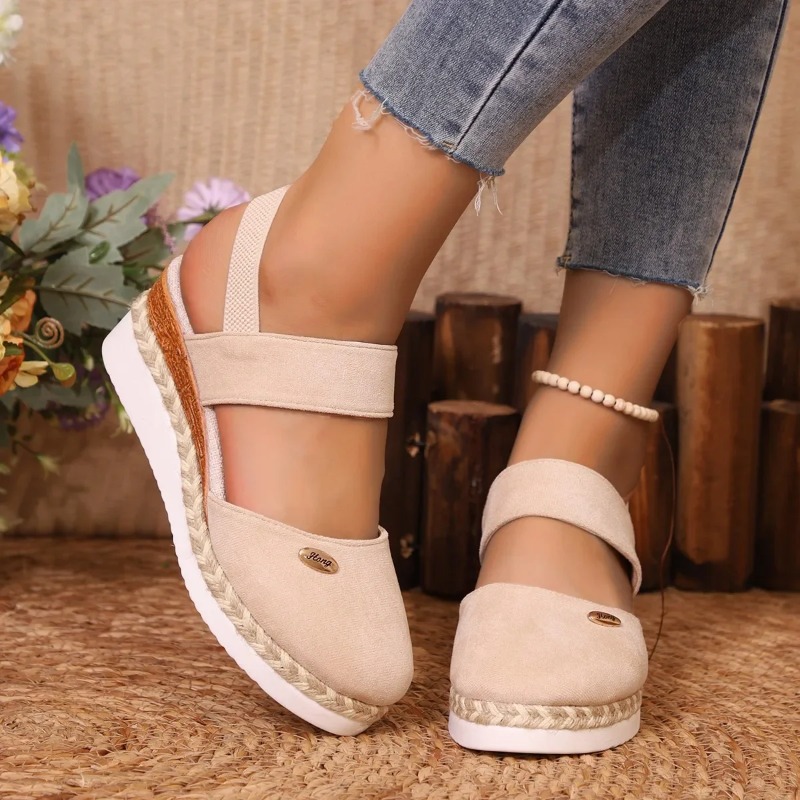 Damen Keilsandaletten mit gesc – Espadrille Wedge Shoes Bewertung und Preis
