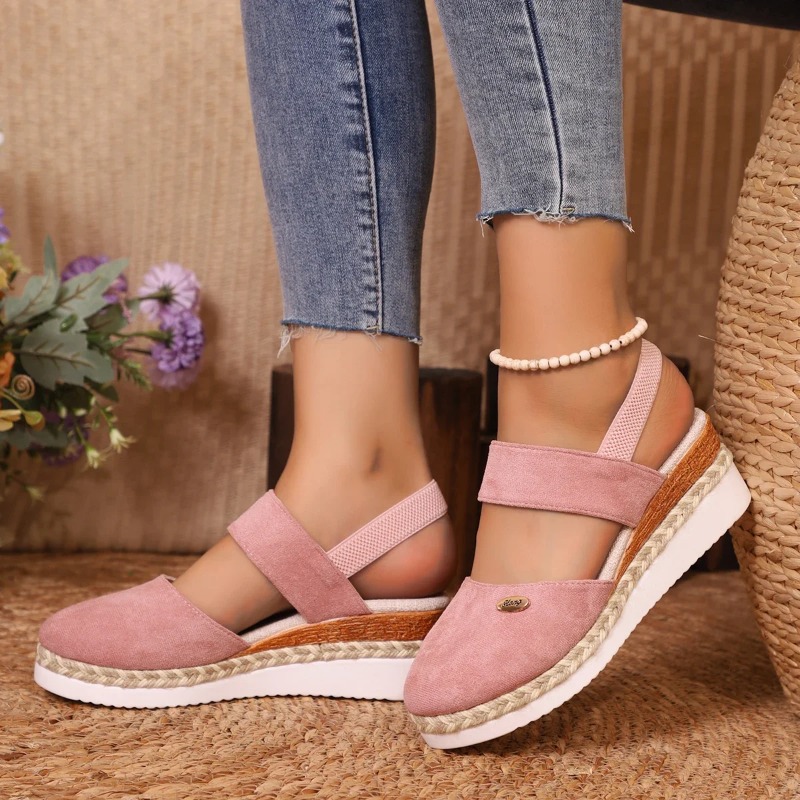 Damen Keilsandaletten mit gesc – Espadrille Wedge Shoes Bewertung und Preis