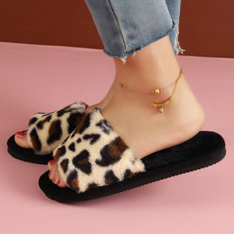 Mode Leopard Print Fell Haussc – Fluffy Fur Slipper Bewertung und Preis