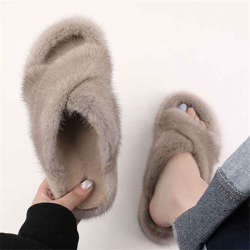 Nerzfell-Hausschuhe für Damen, – Fluffy Fur Slipper Bewertung und Preis