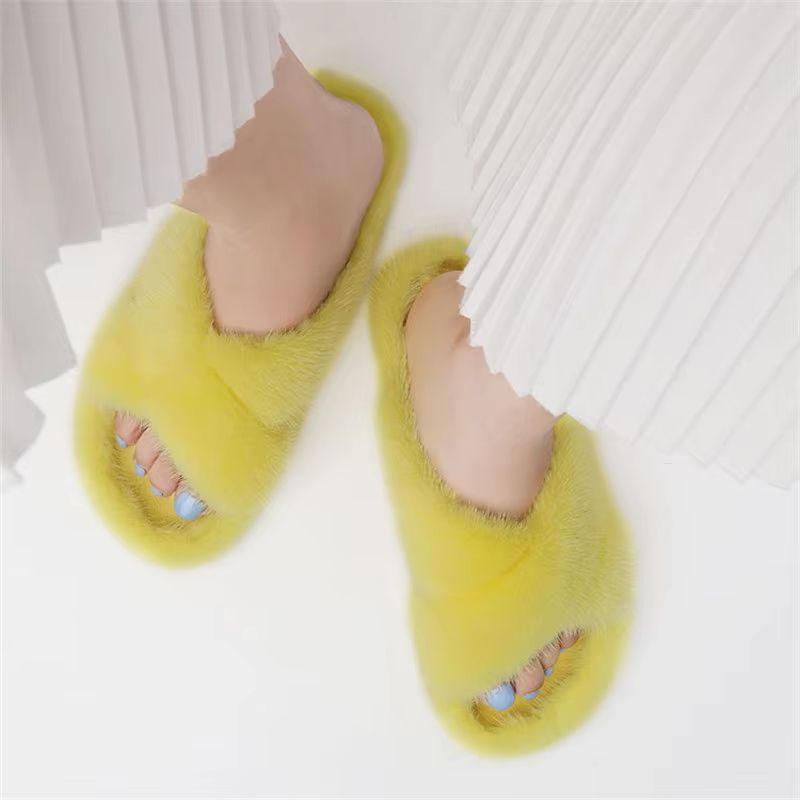 Nerzfell-Hausschuhe für Damen, – Fluffy Fur Slipper Bewertung und Preis