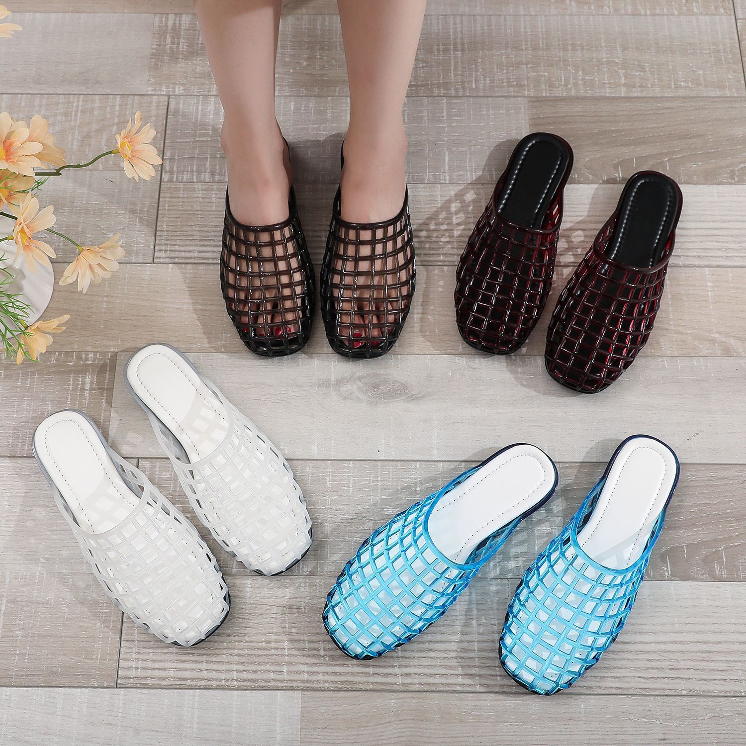 Individuell Bedruckte Mesh-San – Women Shoes Logo Bewertung und Preis